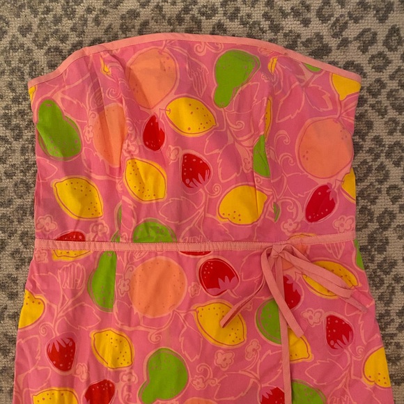Lilly Pulitzer VTG Strapless Marzipan Sundress Sz4 - Picture 4 of 6